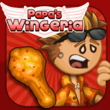 Papa's Wingeria Papa's Wingeria is a fun restaurant game. Your mission is to make delicious fried chicken thighs for customers to earn the most money possible.
