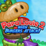 Papa Louie 2: When Burgers Attack Papa Louie 2: When Burgers Attack! is a wacky platformer game where you will go on a terrifying journey as Marty or Rita. It's up to you to fight back the evil burgers and save everyone.