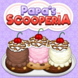 Papa's Scooperia Papa's Scooperia is an attractive restaurant management game in the Papa Louie game series where you will play as Allan to run an ice cream restaurant in the beautiful city of Oniontown.